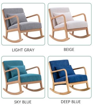 Living Room Chair Direct Supply European Nordic Style Wooden Solid Wood Rocking Chair with Specific Included