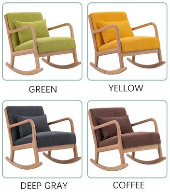 Living Room Chair Direct Supply European Nordic Style Wooden Solid Wood Rocking Chair with Specific Included
