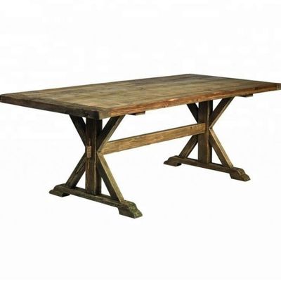 Banquet Hotel Home Wooden Folding Farm Table with Solid Pine Wood
