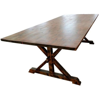 Banquet Hotel Home Wooden Folding Farm Table with Solid Pine Wood