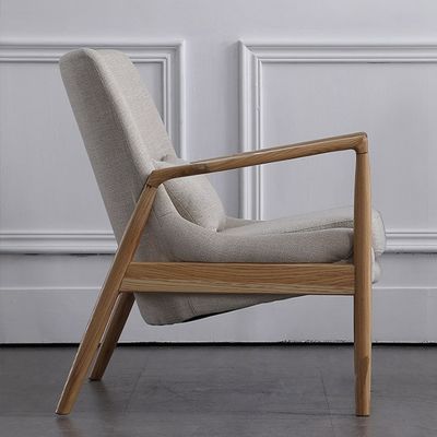 Gray/Green Wooden Upholstered Single Sofa Chair for Modern Living Room Furniture