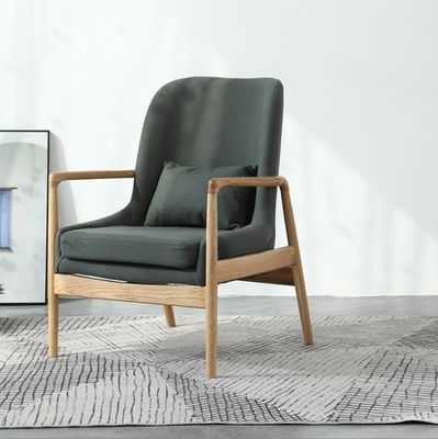 Gray/Green Wooden Upholstered Single Sofa Chair for Modern Living Room Furniture