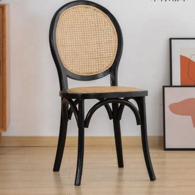 Antique Wedding Reception Banquet French Event Chairs Vintage Rattan Chair for Dining Room