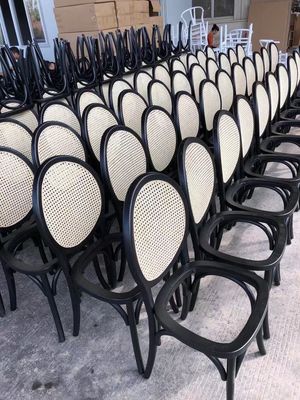 Antique Wedding Reception Banquet French Event Chairs Vintage Rattan Chair for Dining Room