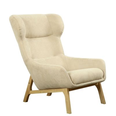 65cm*52cm*93cm Modern Lounge Chair with Assurance and Solid Wood Legs in Red/Yellow/Green/Blue/White/Coffee/Gray/Pink