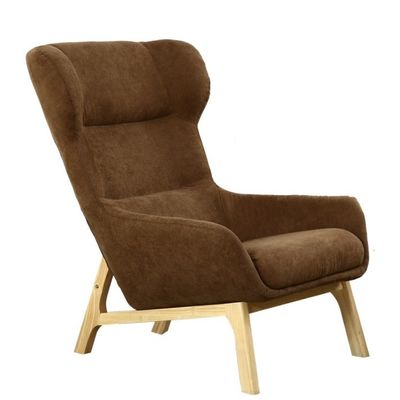 65cm*52cm*93cm Modern Lounge Chair with Assurance and Solid Wood Legs in Red/Yellow/Green/Blue/White/Coffee/Gray/Pink