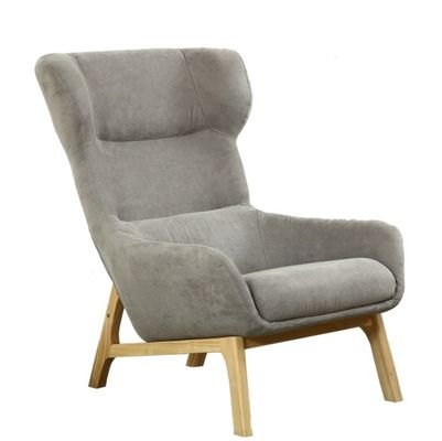 65cm*52cm*93cm Modern Lounge Chair with Assurance and Solid Wood Legs in Red/Yellow/Green/Blue/White/Coffee/Gray/Pink