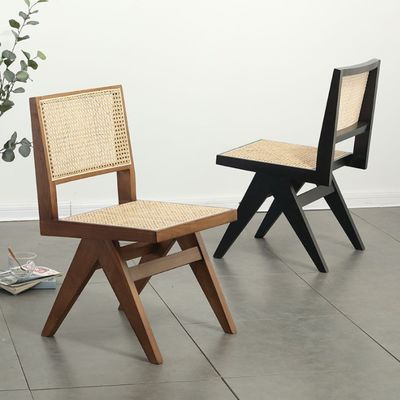 Antique Nordic Restaurant Furniture Solid Wood Dining Chair with Hotel Rattan/Wicker and Good Design