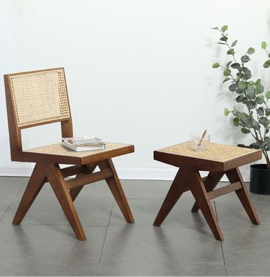 Antique Nordic Restaurant Furniture Solid Wood Dining Chair with Hotel Rattan/Wicker and Good Design