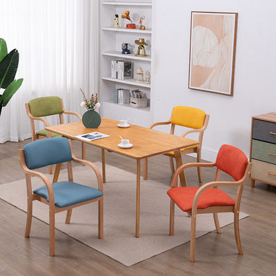 Specific Dining Chair Wooden Luxury Fabric Pu Leather French Style Dining Room Bent Wood Dinning Chair for Modern Homes
