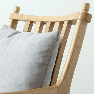 Stylish and Comfortable Nordic Oak Solid Wood Upholstered Armchair Sofa Chair