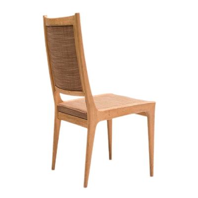 Dining Room Furniture Solid Wood High Back Chairs with Fabric Upholstery in Nordic Design