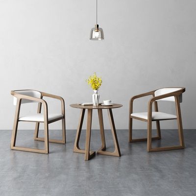 End Luxury All Solid Wood Round Chair for Modern Household Leisure Living Room Restaurant Dining in Home Furniture General