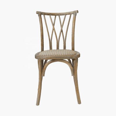 Vintage X Cross Back Wood Chair for Hotel Wedding Event Restaurant Banquet Dining Stackable and Antique Wedding Chair