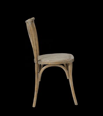 Vintage X Cross Back Wood Chair for Hotel Wedding Event Restaurant Banquet Dining Stackable and Antique Wedding Chair