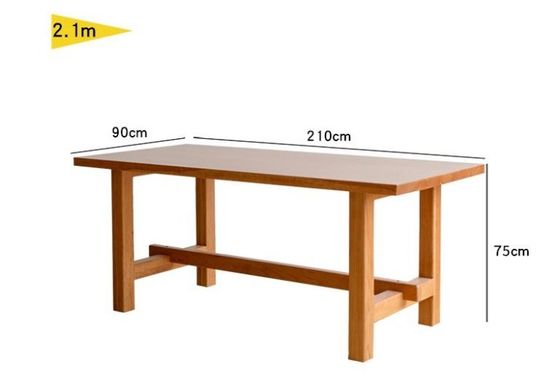 Pine Wood Nordic Dining Table for Restaurant Solid Wooden Wedding Banquet Kitchen Wooden