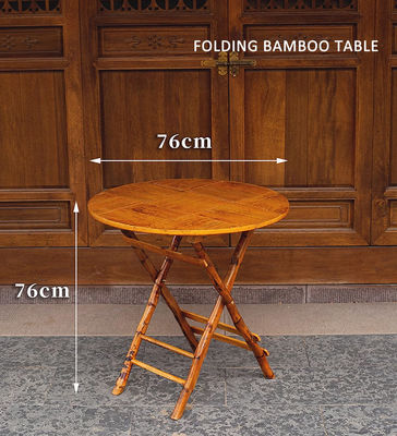 Outdoor Garden Party Leisure Adult Size Bamboo Folding Table for Outdoor Furniture and Leisure