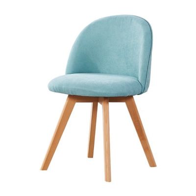 Modern Nordic Style Dining Room Chair with Wooden Legs and Upholstered Seat