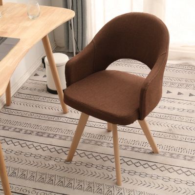 Modern Style Nordic Dining Room Chairs with Colourful Wooden Seats Backrests and Armrests