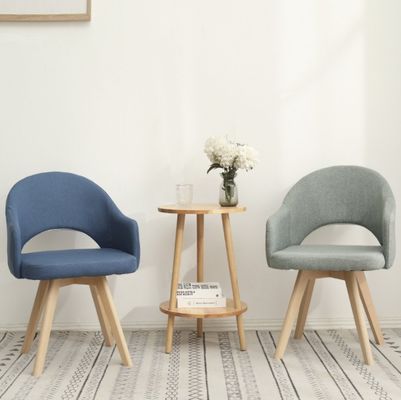 Modern Style Nordic Dining Room Chairs with Colourful Wooden Seats Backrests and Armrests