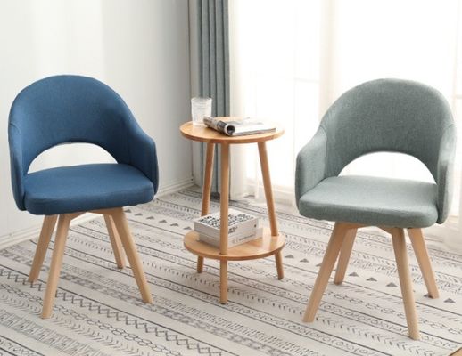 Modern Style Nordic Dining Room Chairs with Colourful Wooden Seats Backrests and Armrests
