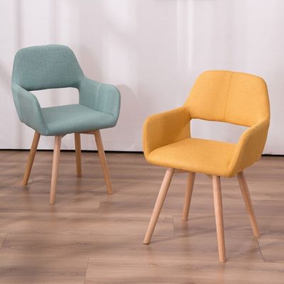 Solid Wooden Legs Dining Room Furniture Nordic Colourful Upholstered Dining Chair for Customer Requirements