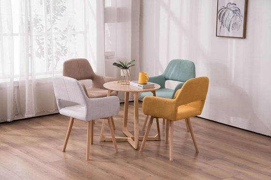 Solid Wooden Legs Dining Room Furniture Nordic Colourful Upholstered Dining Chair for Customer Requirements