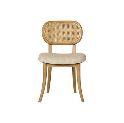 Vintage Rattan/Wicker Chair Solid Wood Dining Chair Armless Rattan Chair for Customer Needs