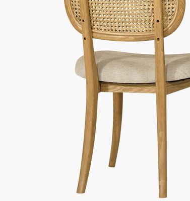 Vintage Rattan/Wicker Chair Solid Wood Dining Chair Armless Rattan Chair for Customer Needs
