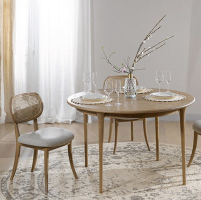 Vintage Rattan/Wicker Chair Solid Wood Dining Chair Armless Rattan Chair for Customer Needs