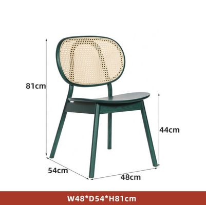 Modern Style Ash and Rattan Material Rattan Dining Chair for Dining Room