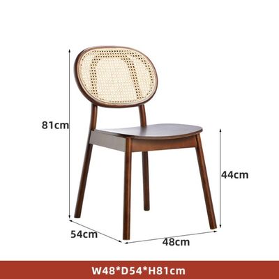 Modern Style Ash and Rattan Material Rattan Dining Chair for Dining Room
