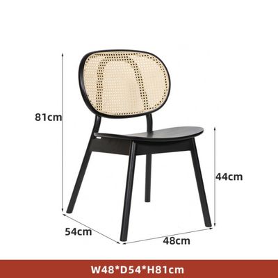 Modern Style Ash and Rattan Material Rattan Dining Chair for Dining Room