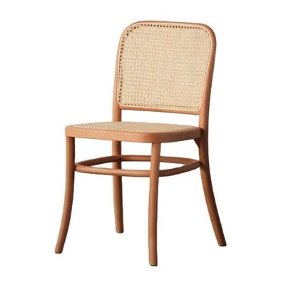Simple Design Solid Wood Dining Rattan Chair for Restaurant and Dining Room