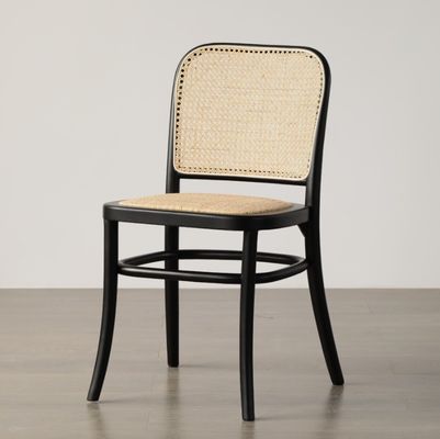 Simple Design Solid Wood Dining Rattan Chair for Restaurant and Dining Room