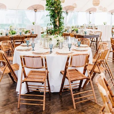 Modern Design Style Wood Rustic Bamboo Folding Outdoor Dining Chair for Event Party Furniture Wedding