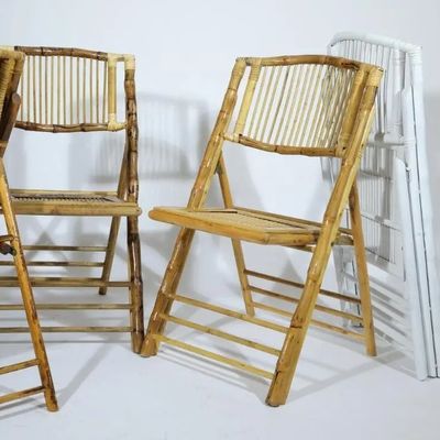 Modern Design Style Wood Rustic Bamboo Folding Outdoor Dining Chair for Event Party Furniture Wedding