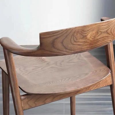 Nordic Leisure Wooden Ash Wood Handrail Modern Dinning Chair for General Home Furniture
