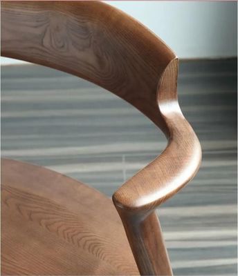 Nordic Leisure Wooden Ash Wood Handrail Modern Dinning Chair for General Home Furniture