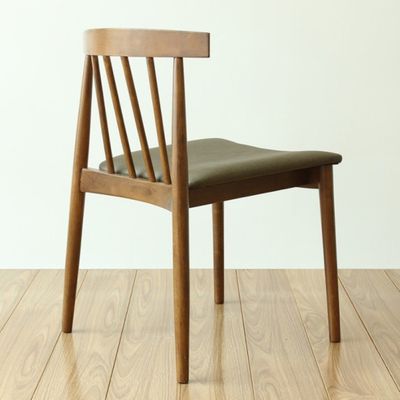 General Home Furniture Contemporary Design Style Wood Dining Chair with Fabric Leather Seat Armrest