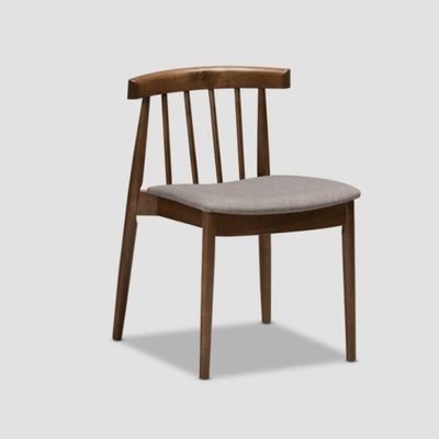General Home Furniture Contemporary Design Style Wood Dining Chair with Fabric Leather Seat Armrest