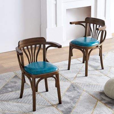Contemporary Design Style Solid Wood Restaurant Chair Upholstered for Home Furniture Distribution