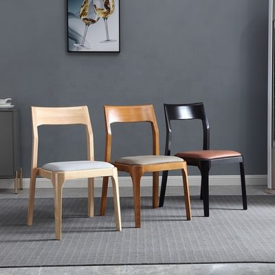 Mail packing Y Wooden Nordic Light Luxury Hotel Cafe Stackable Leather Upholstered Dining Chair