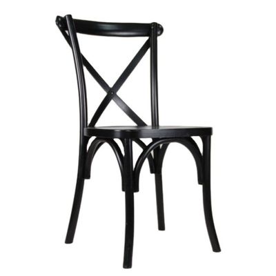 Antique Design Style D50*W42*H88CM Stackable Wooden X Cross back Chairs for Restaurant Dining and Morden Furniture