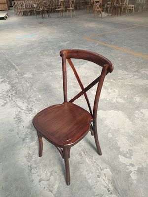Antique Design Style D50*W42*H88CM Stackable Wooden X Cross back Chairs for Restaurant Dining and Morden Furniture