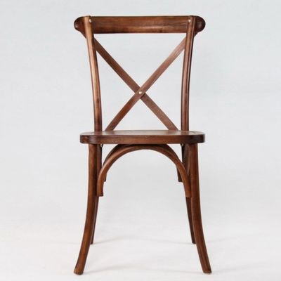 Antique Design Style D50*W42*H88CM Stackable Wooden X Cross back Chairs for Restaurant Dining and Morden Furniture