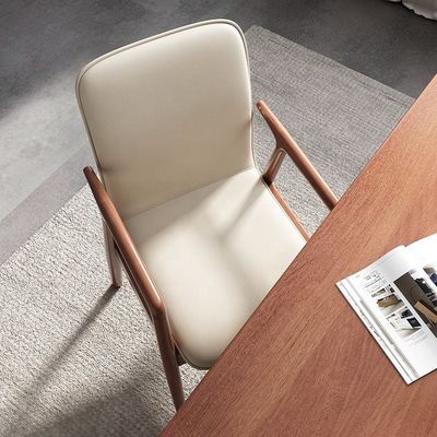Solid Wood Luxury Hotel Dining Armchair in Modern Leisure Design for Restaurant Furniture