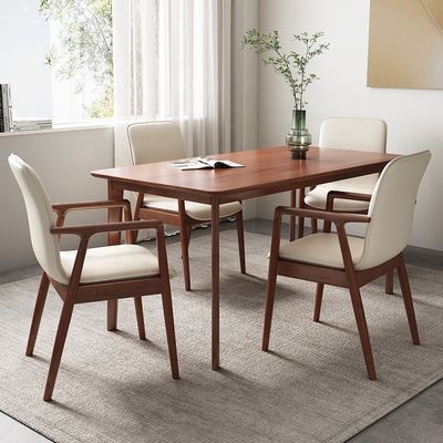 Solid Wood Luxury Hotel Dining Armchair in Modern Leisure Design for Restaurant Furniture