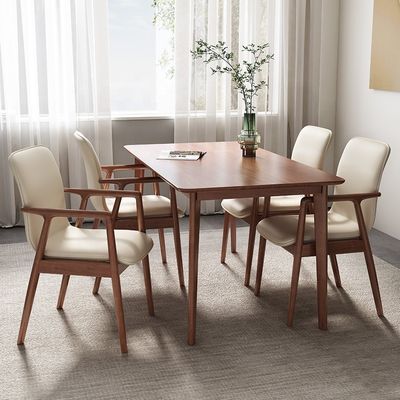 Solid Wood Luxury Hotel Dining Armchair in Modern Leisure Design for Restaurant Furniture