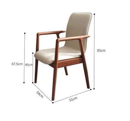 Solid Wood Luxury Hotel Dining Armchair in Modern Leisure Design for Restaurant Furniture